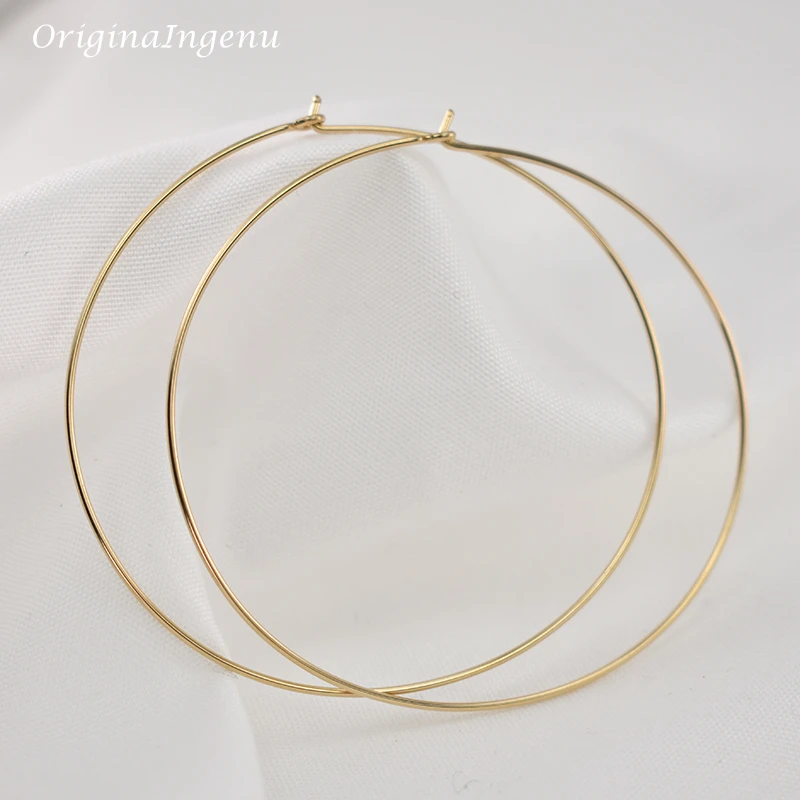 8 Size Thin Hoop Earrings Handmade Jewelry 925 Silver/Gold Filled Brincos Vintage Gold Pendientes Oorbellen Earrinngs For Women