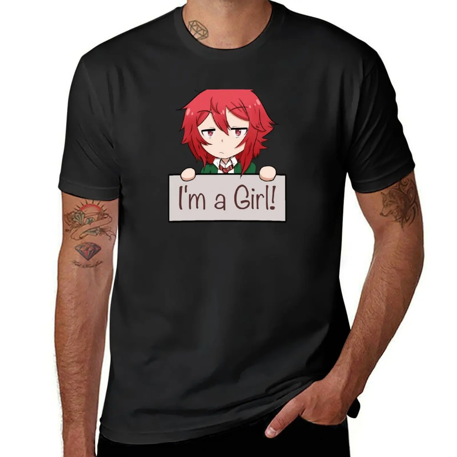 I'm A Girl! - Tomo Chan T-Shirt customs graphics cute clothes Men's t-shirts