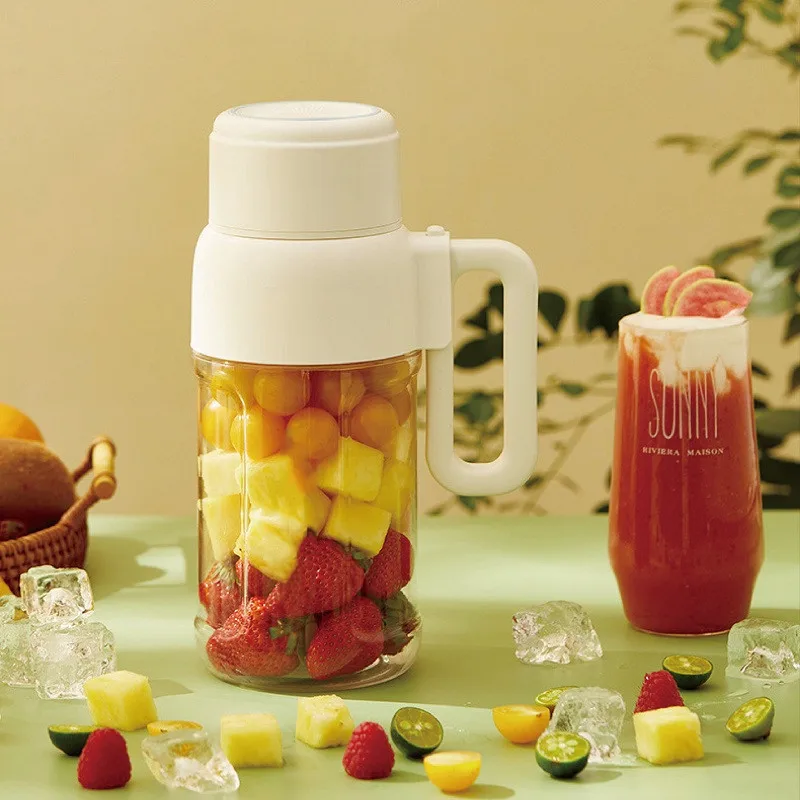 

1000ml Wireless Juicer Fruit Blender Portable Drinking Cup Milkshake Mixer Juice Maker USB Rechargeable Home Juice Cup 1500mAh