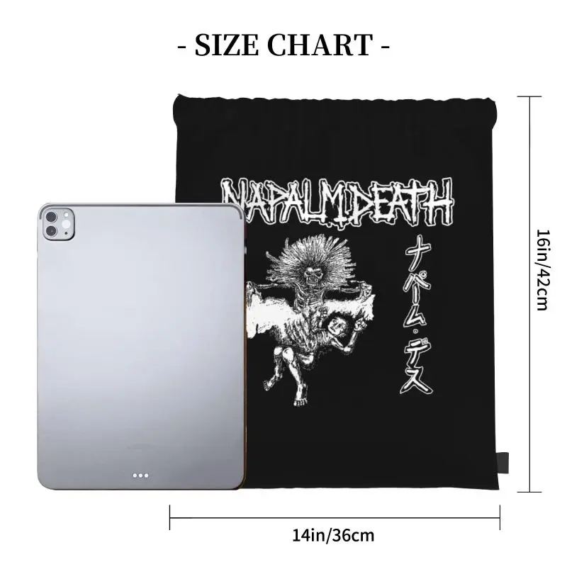 Napalm Death Split Punk Crust Grindcore Thrash Metal Bands Drawstring Bags Gym Bag Bookbag Shopping Bag