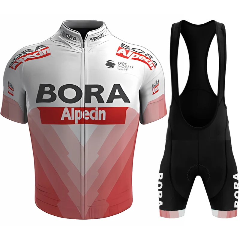 

Team Jersey UCI BORA ALPECIN Men's Cycling Blouse Costume Bike Uniform Bikes Suit Outfit Set Mallot Man Summer Mountain Clothing