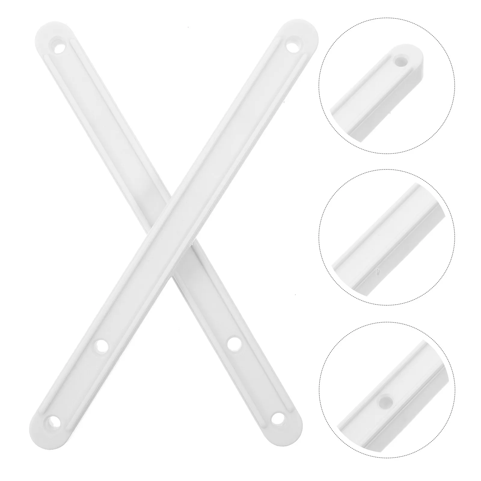 2Pcs 180Mm Drawer Rail Side Mount for Wardrobe Cabinets Dresser Drawers Smooth Gliding Heavy Duty Plastic Drawer