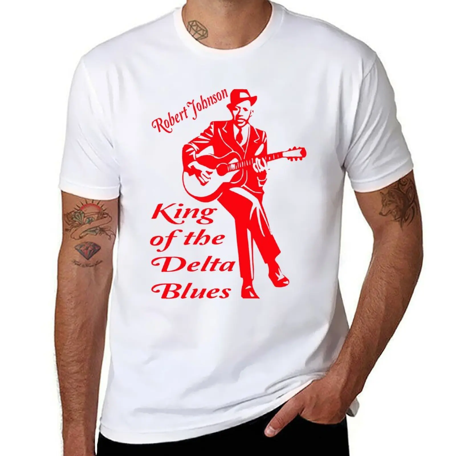 

ROBERT JOHNSON T-Shirt t shirt men 100% cotton luxury brand men t shirt cotton 100% T-Shirt