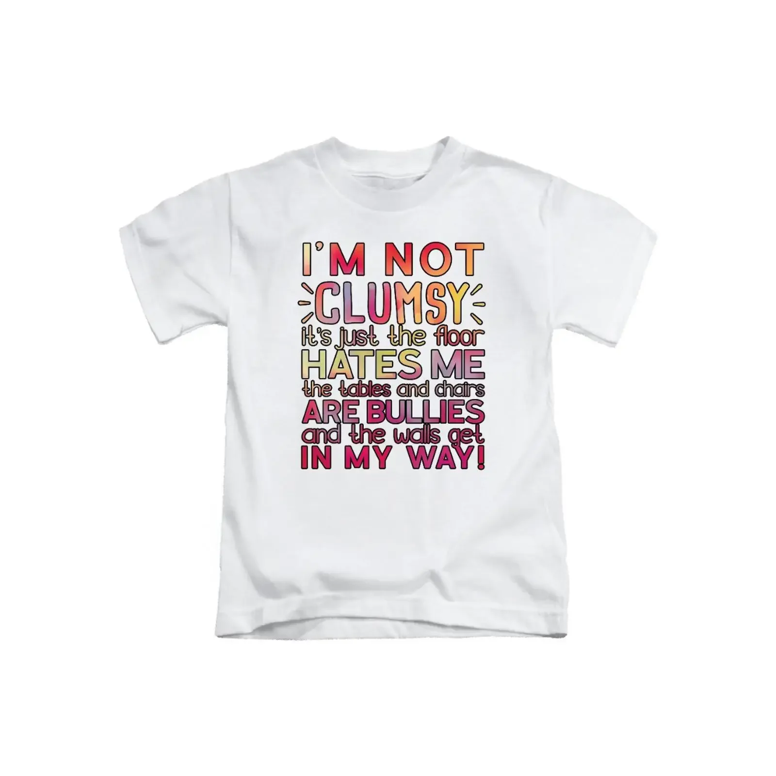 Mehrfarbiges T Shirt I'm Not Clumsy Design Erwachsene Fun Sarkastisch Meme Top vintage Washed Soft designer clothes Stretched