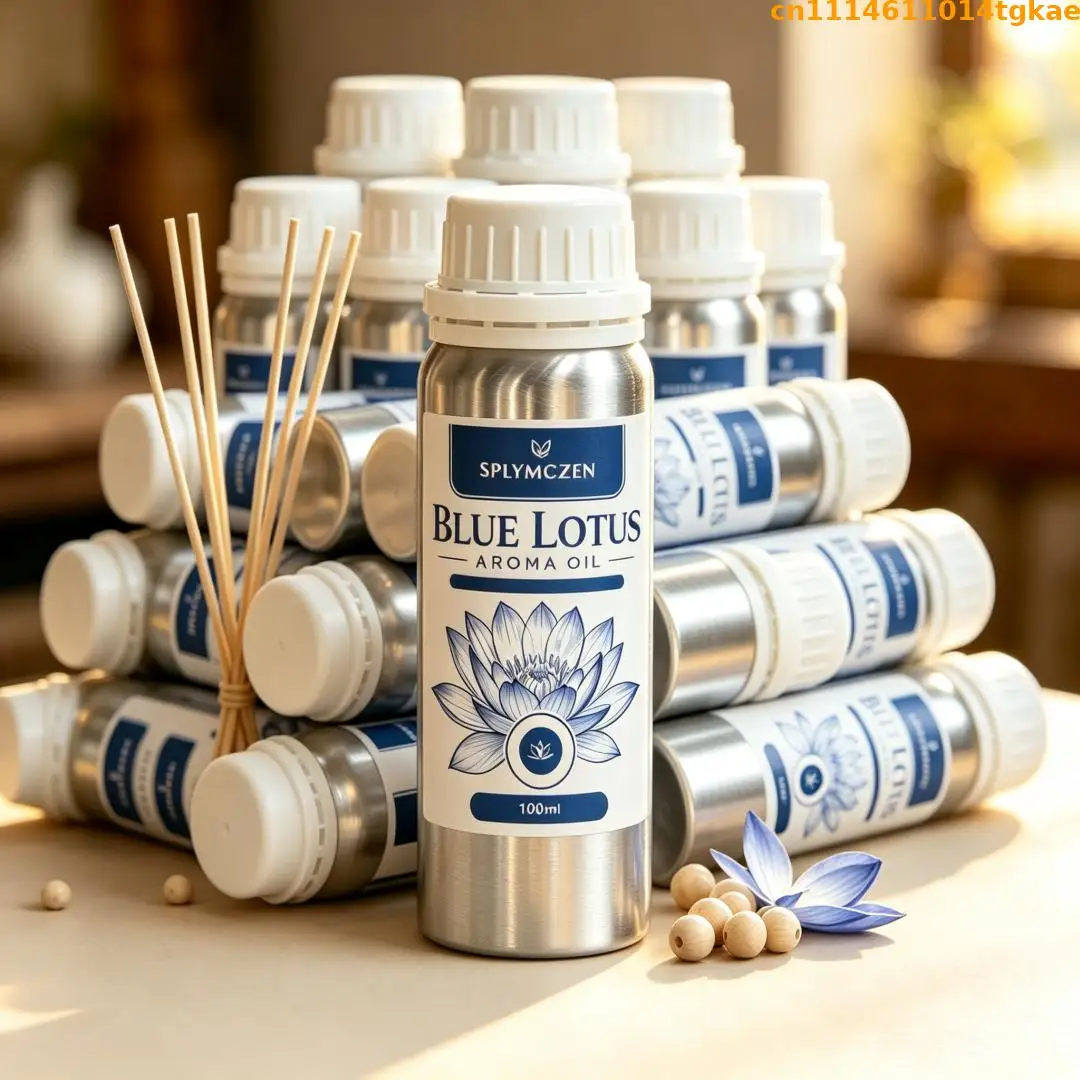 SPLYMCZEN Natural Blooming Floral Scent Pure Blue Lotus Oil for Home Incense Burners, Room Diffuser, Indoor Air Scent Aroma