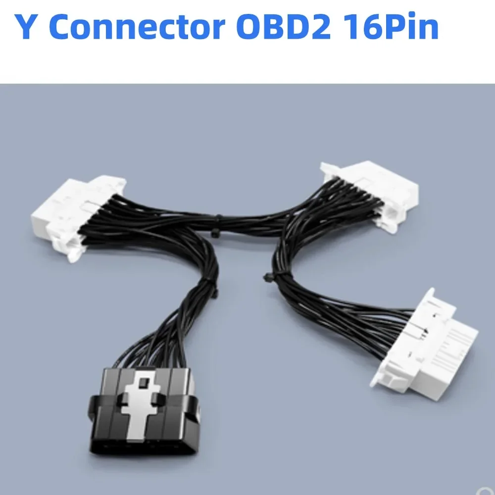 7 Type Dual Female Y Splitter Elbow 16Pin OBD 2 Extender ODB OBD2 Cable 16 Pin Male To Female Flat Noodle OBD2 Extension Cable