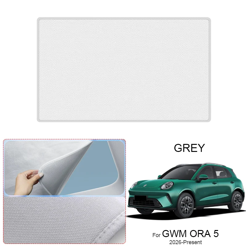 

Автомобильный солнцезащитный козырек из замшевой ткани с защитой от УФ-излучения и электростатической адсорбцией для GWM ORA 5 2026-наст. время, теплоизоляционный, для люка/панорамной крыши