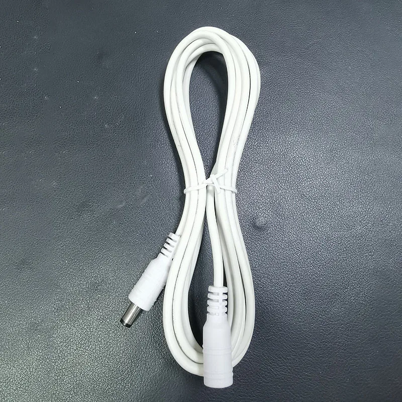 1m 1.5m 3m 5m white DC male to female 5.5x2.1mm Power supply Cable extend 22awg 3A Cord Adapter Female to Male connector Plug S1