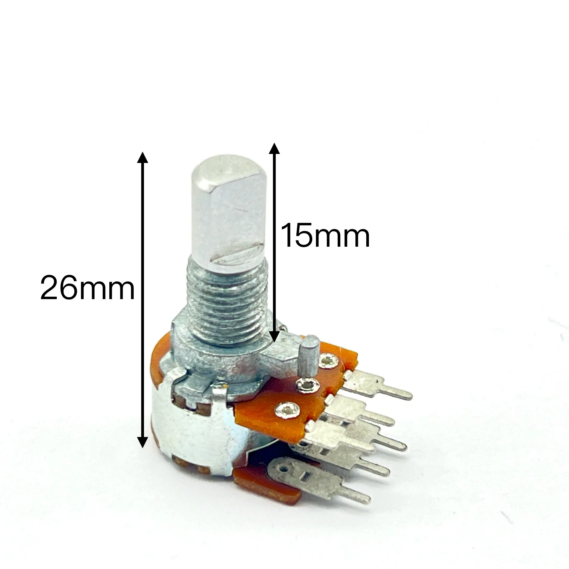5 pcs Taiwan ALPHA 12 Dual A50KX2 Computer Audio Handle Length 15mm 6-pin