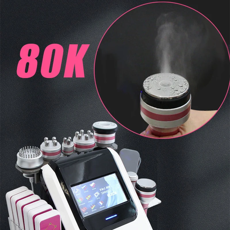 9-in-1 multifunctional 80K negative pressure multipolar RF cold hammer laser micro-electrolysis EMS micro-electrolysis color lig