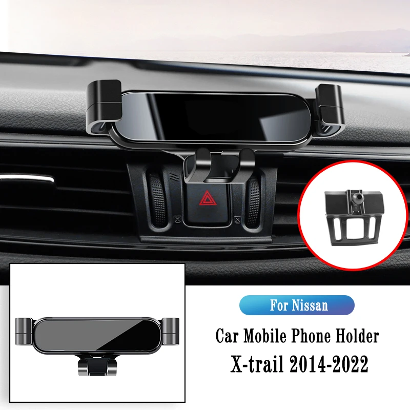 

Car Phone Holder For Nissan X-Trail 2014-2022 Qashqai 2016-2021 Gravity Navigation Bracket GPS Stand Air Outlet Clip Accessories