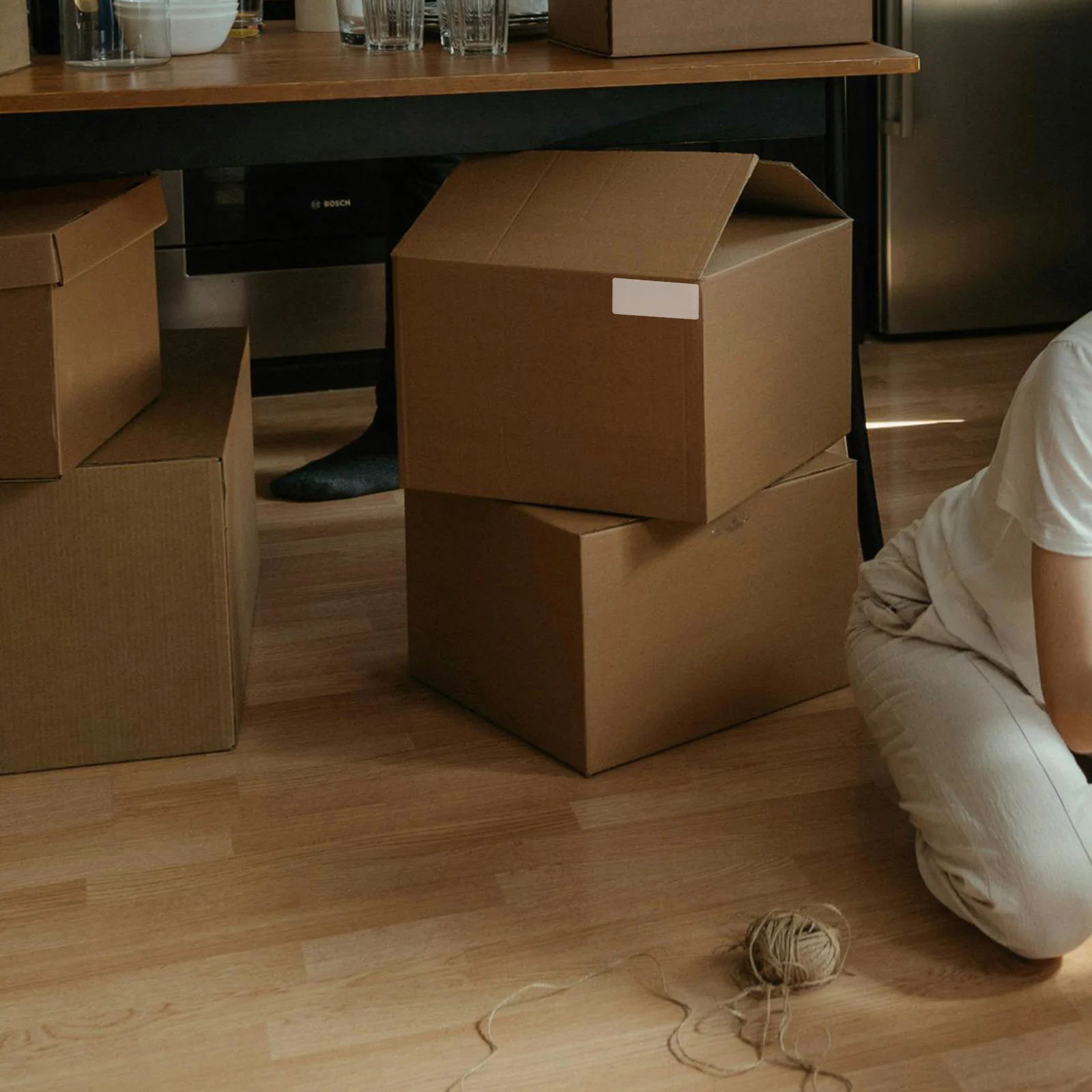 

24pcs Labels Holder Bag Clear Adhesive Tag Sleeves Transparent Waterproof Pocket Design Storage Bin File Cabinet Shelf Tags