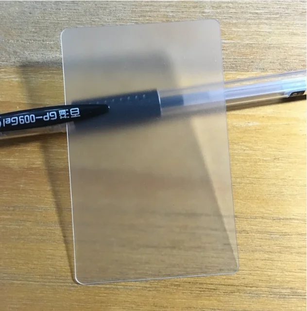 Blank Transparent PVC Card 85.5mm X54mm X0.38mm Size Suit For Kinds Of Business Card Printing