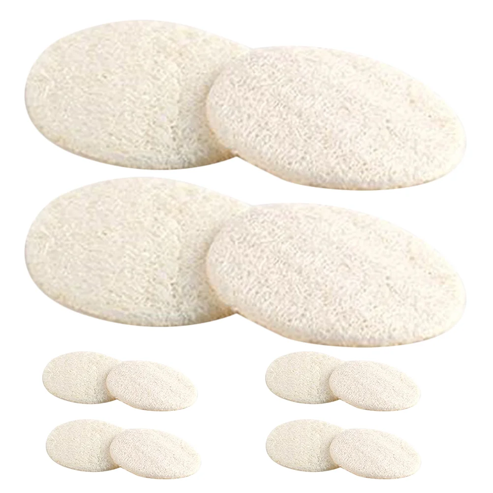 12 Pcs Frosted Exfoliating Cleansing Wipes Sponges Natural Loofah Body Scrubber
