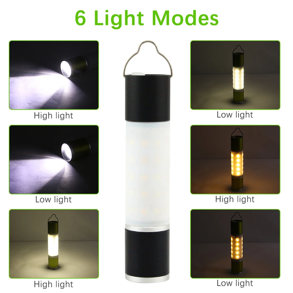 Outdoor Camping LED Telescopic Flashlight with Tripod Multifunctional Rechargeable Retractable Torch Light Table Lamp Tools