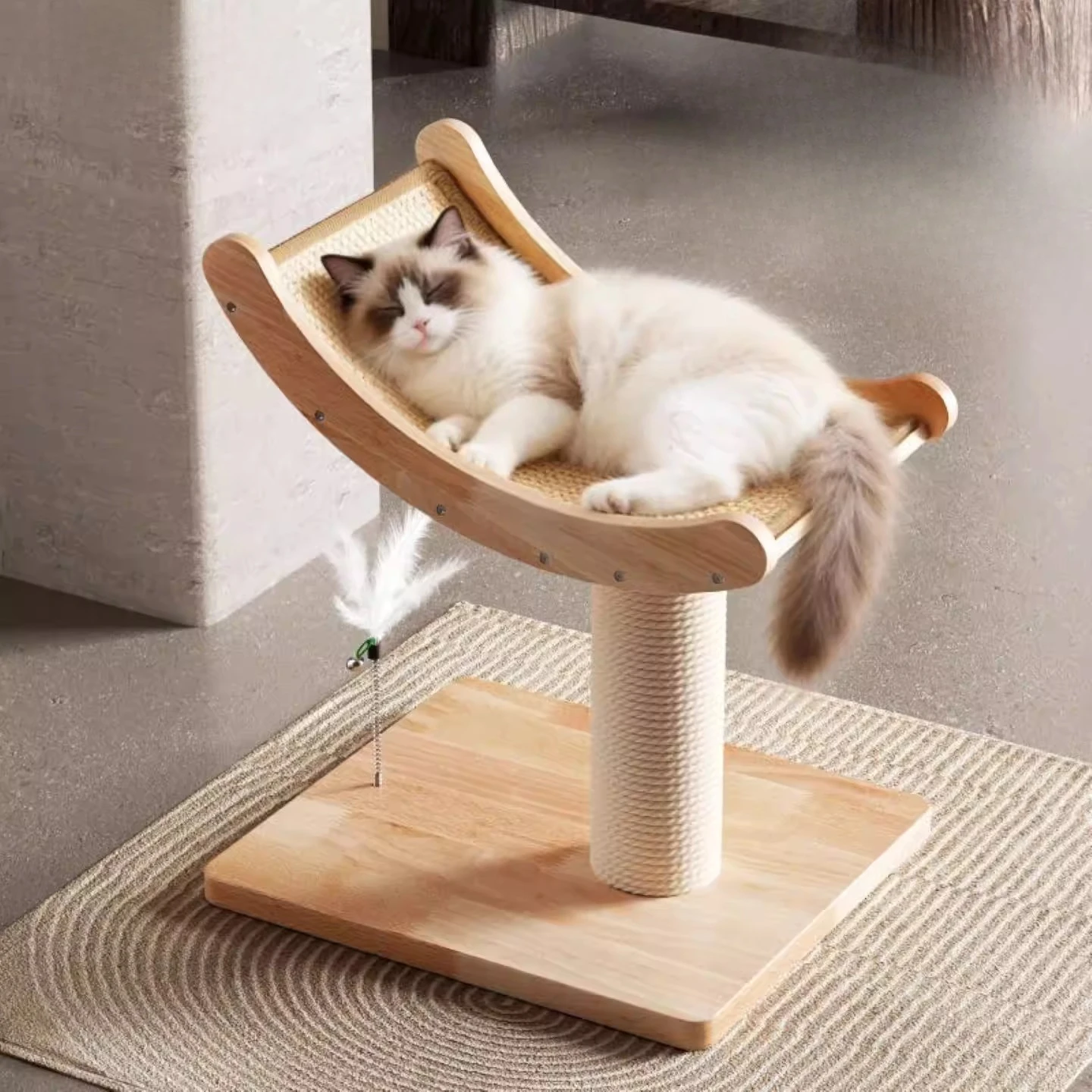 

Stairs Scratcher Cat Tower Wooden Things Goods Scratcher Mat Luxury Cat Tower Climbing Shelves Rascador De Gatos Cat Supplies