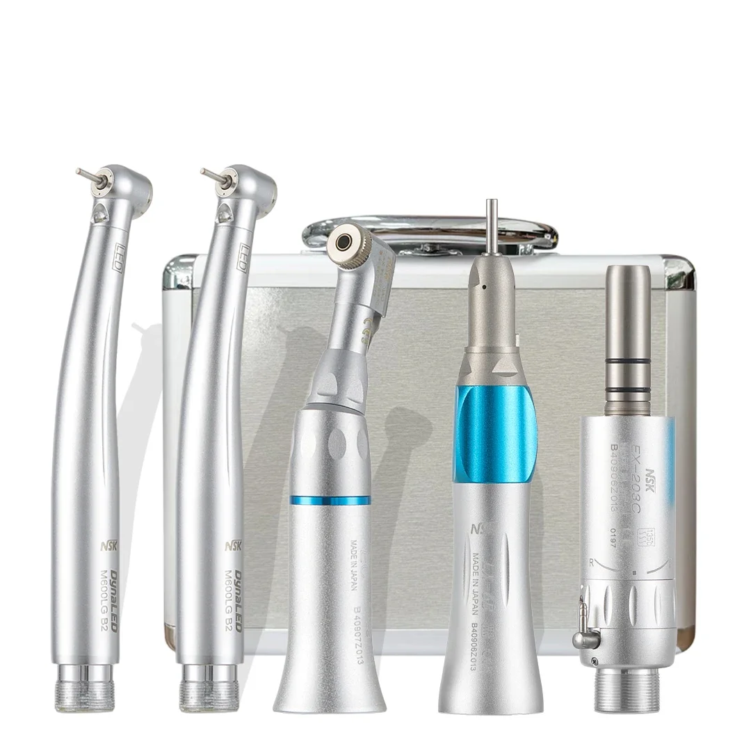 NSK EC EX-6C EX-203C Dental 1:1 Direct Drive Contra Angle Low Speed Handpiece M600LG DynaLED Turbine Handpiece with LED Light