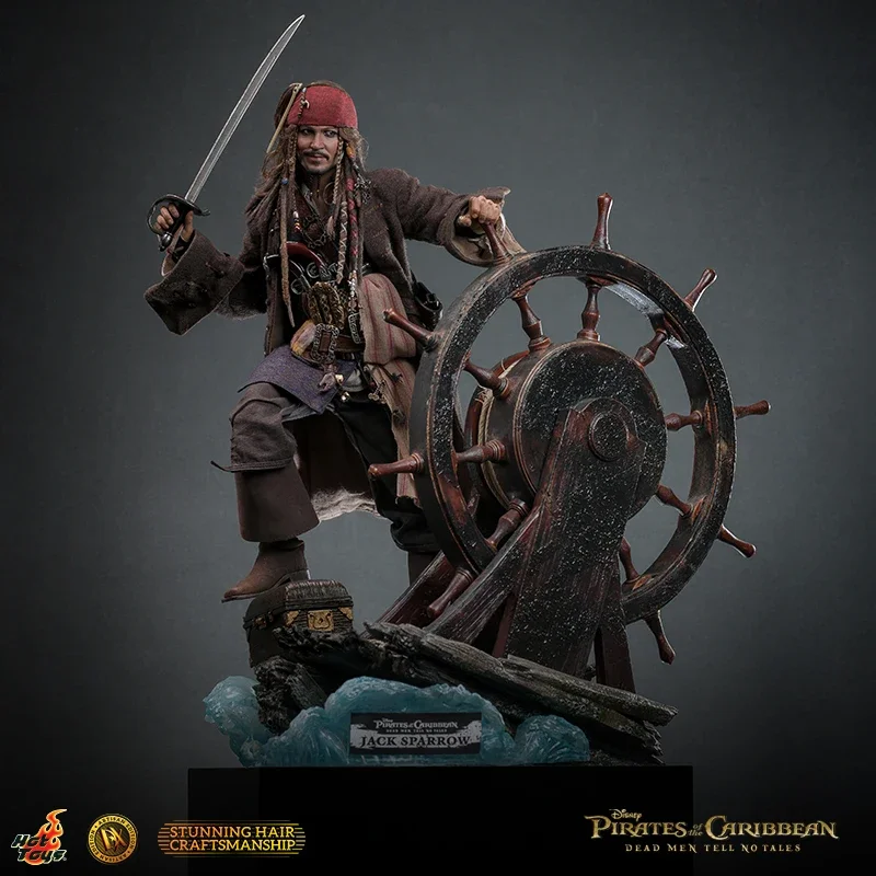 HOTTOYS HT 1/6 Fluch der Karibik Jack Sparrow DX37/DX38/DX39AE Haartransplantationsversion Actionfigur Sammlung Modellspielzeug
