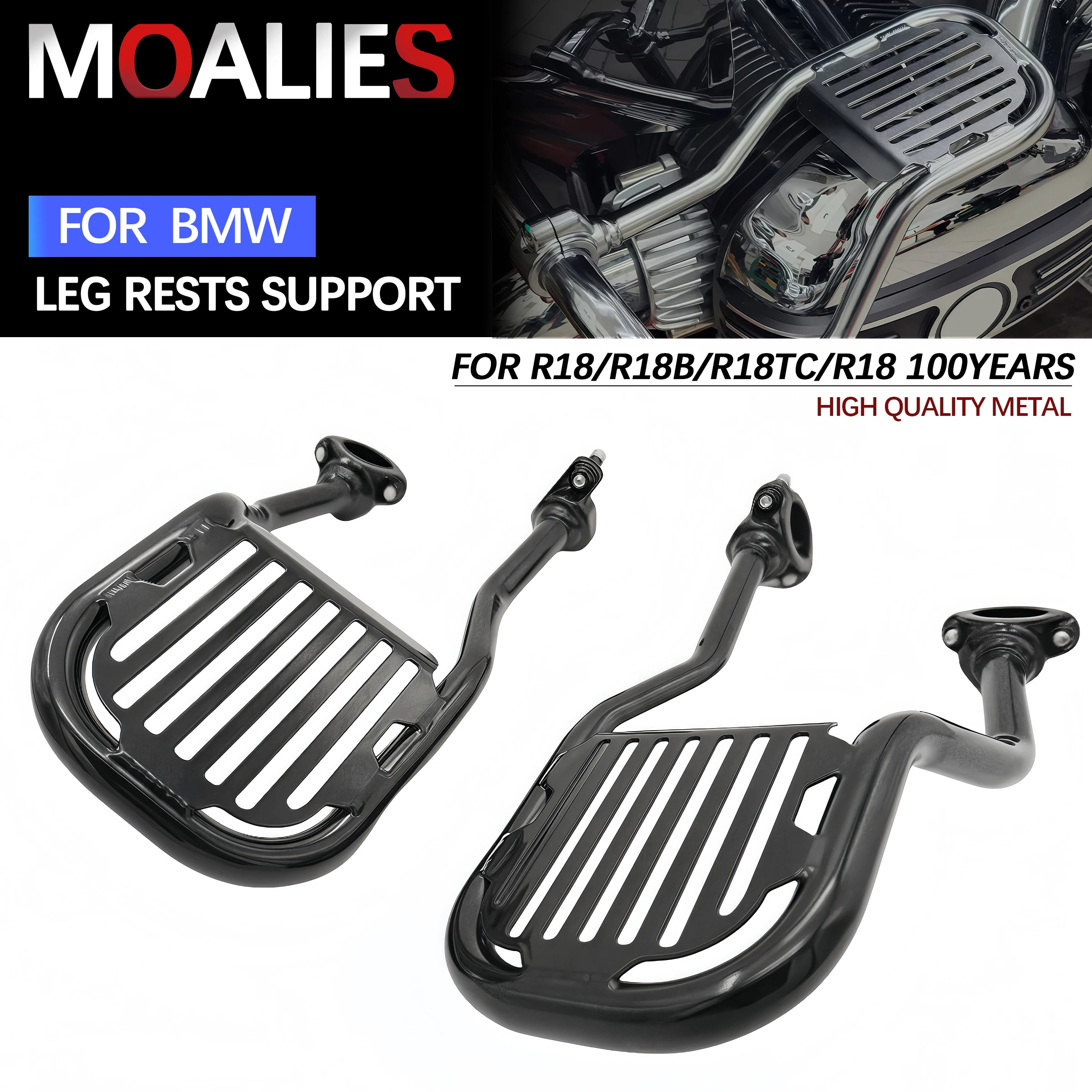 

For BMW R 18 Classic 100 Years R18B R18 B/Roctane/Transcontinental 2020-2024 Motorcycle Rider Leg Rest Leg Support Mount Kit