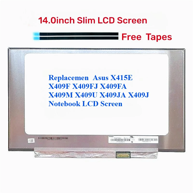 For  Asus X415E X409F X409FJ X409FA X409M X409U X409JA X409J LCD0 FHD Screen LED