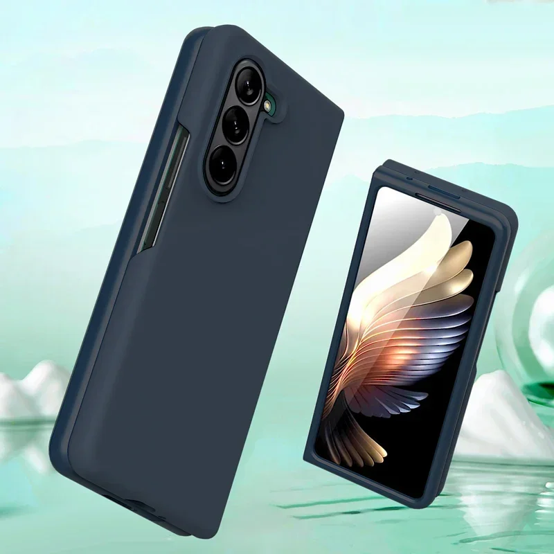 Coque Liquid Silicone Case For Samsung Galaxy Z Fold5 6 7 Ultra Thin Soft TPU Shockproof Phone Case For Z Fold 4 Protector Cover