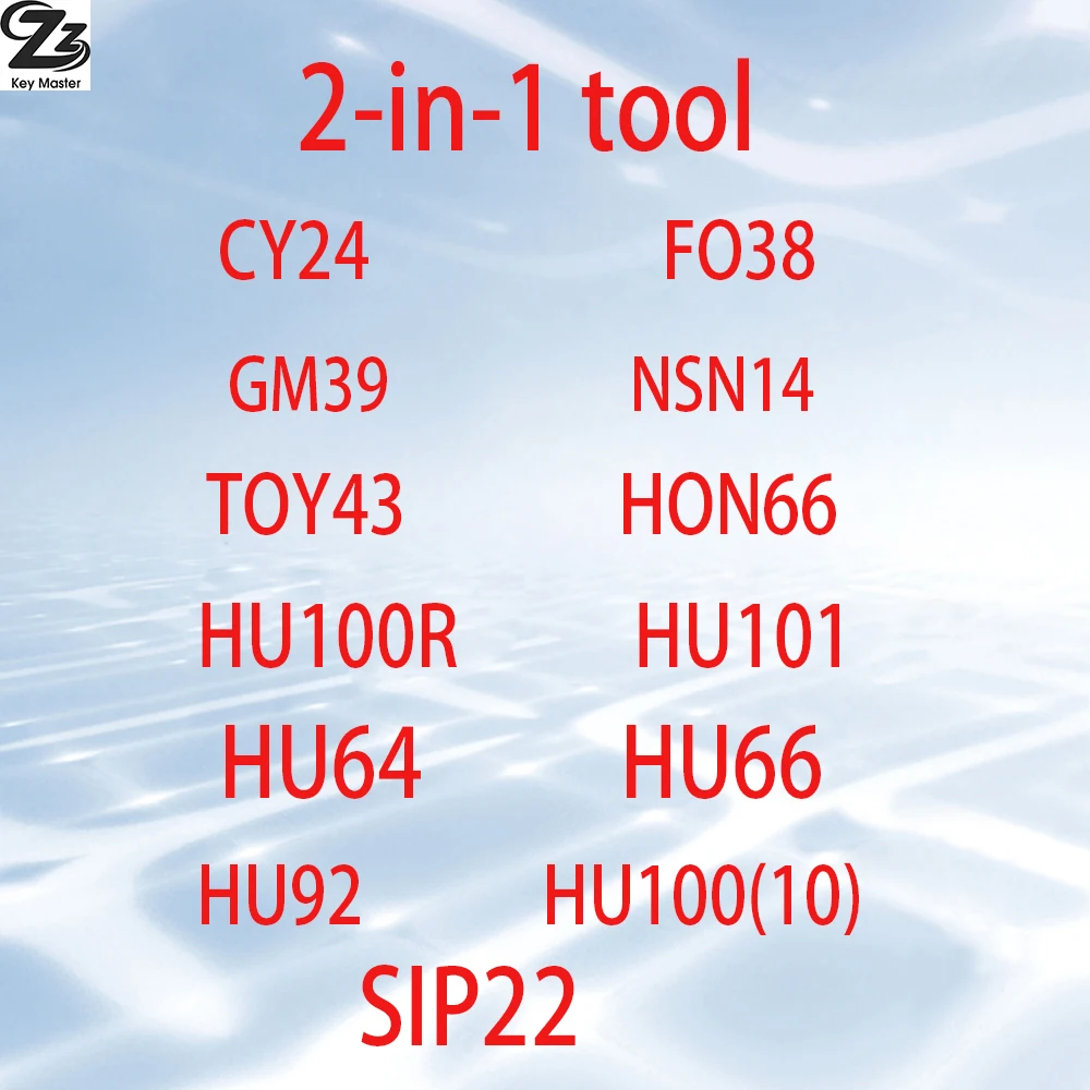 

Zz 2 in 1 CY24 FO38 GM39 NSN14 TOY43 HON66 HU64 HU66 HU92 HU100(10) HU100R HU101 SIP22 tool