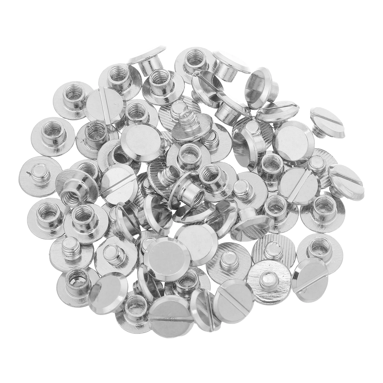 

100 Pcs Stainless Steel Mother and Child Rivets Iron Binding Screws Photo Album