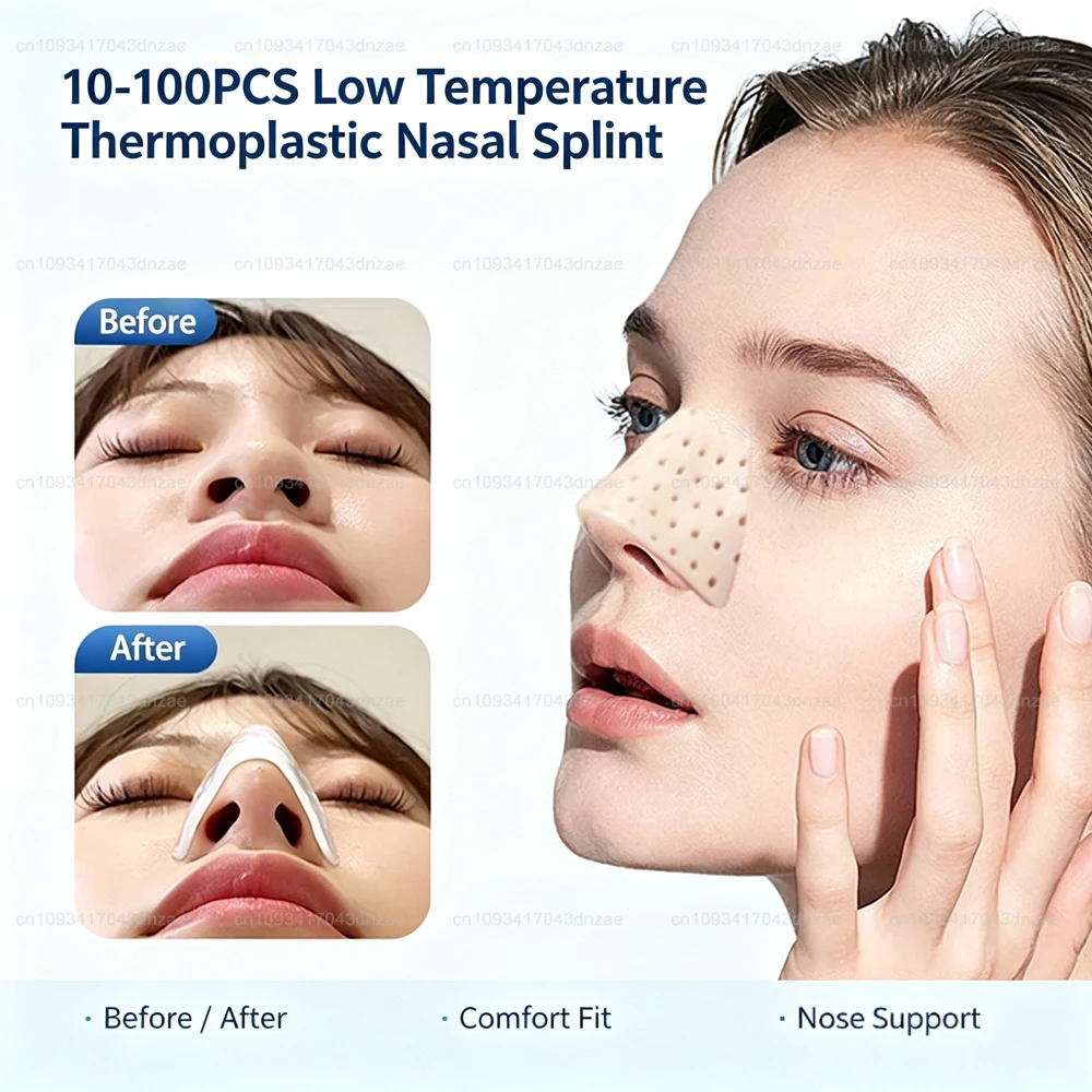 10-100Pcs Low Temperature Thermoplastic Nose Splint Nose Job Rhinoplasty Splint Ortho Immobilized Fracture Splint