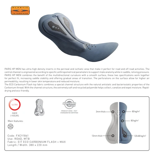 Imagen 2 del producto HISERWA-pantalones cortos de Ciclismo para Hombre, pantalones cortos clásicos negros/grises para bicicleta, pantalones cortos con interfaz elástica 7H de alta calidad, Culotte Ciclismo para Hombre