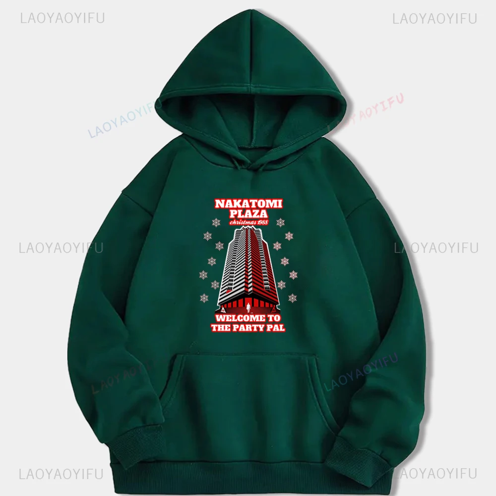 Die Hard Is A Christmas Movie Merry Christmas Yippie Ki Yay Printed Hoodie Vintage Film Woman Man Autumn and Winter Warm Hoody