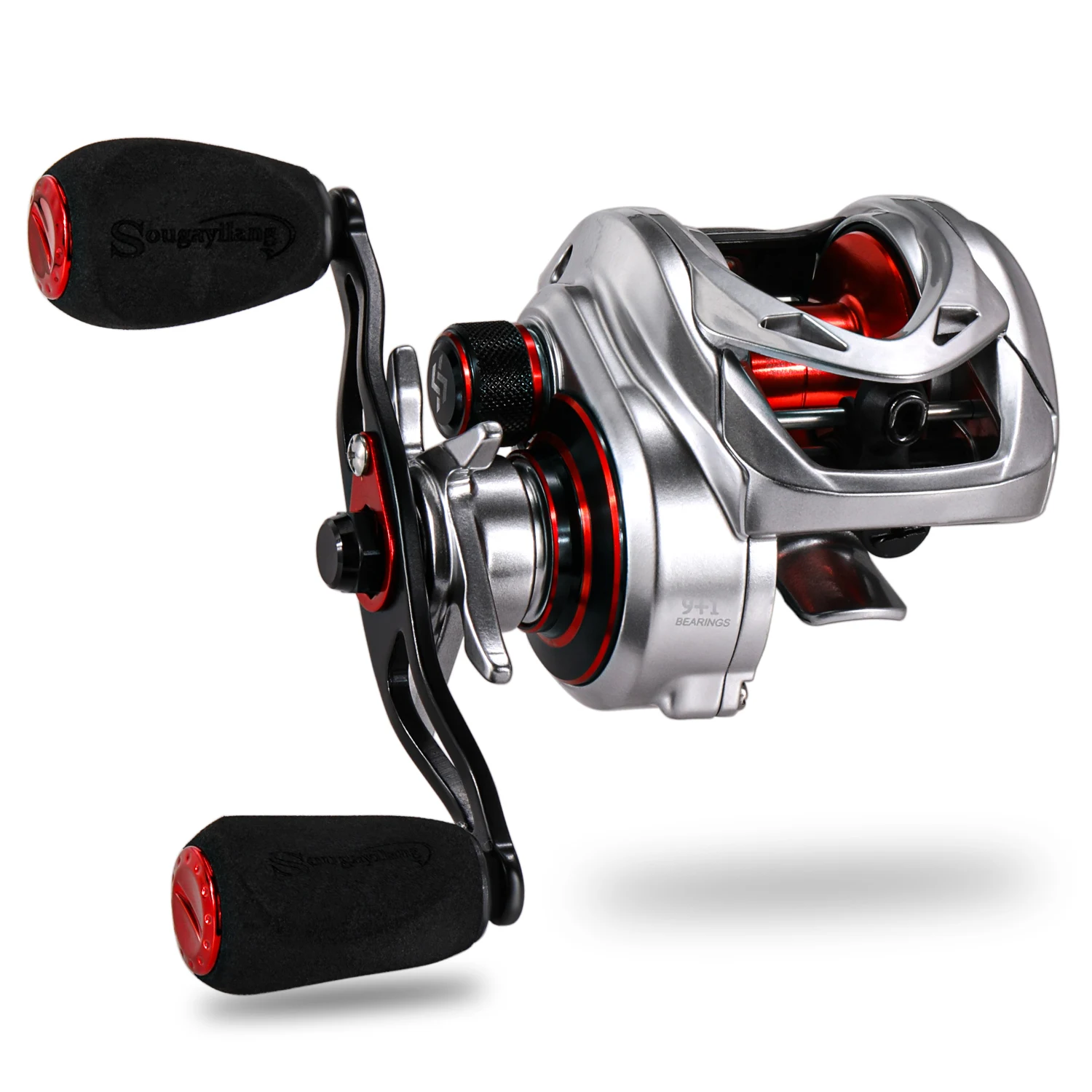 Sougayilang Baitcasting Fishing Reel Magnetic Braking System 8.0:1 Gear Ratio Aluminum Spool 8KG Max Drag Freshwater Fishing