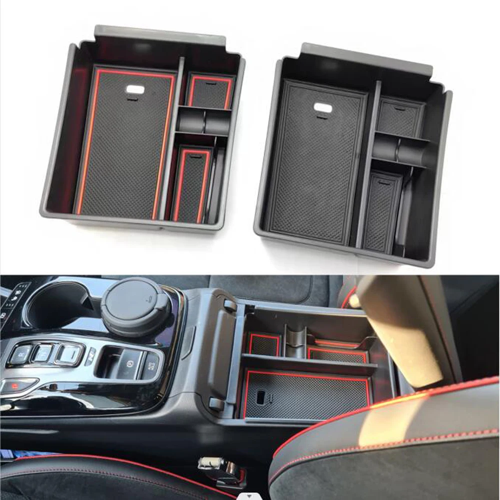 Center Console Organizer Tray for Hyundai Tucson NX4 Limited 2022 Car Central Armrest ABS Secondary Storage Box