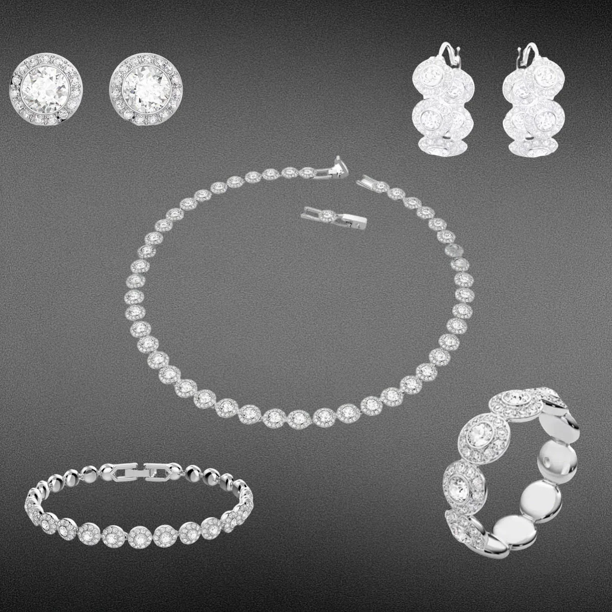 طقم مجوهرات على شكل قلادة دائرية فضية S925 فاخرة موديل 2025 - ضروري للولائم - ألوان متعددة للاختيار من بينها #1