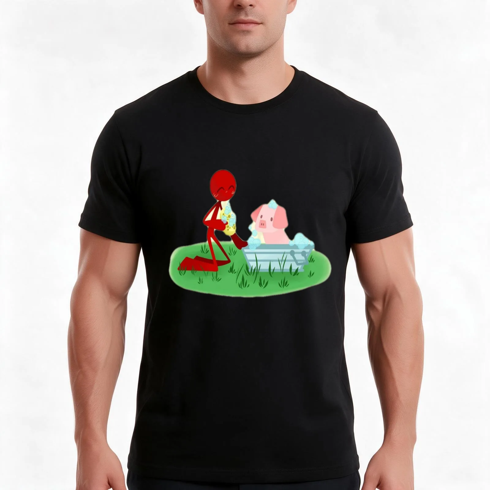 Alan Becker Gaming T-Shirt, Summer Casual Cotton Tee, Oversized Streetwear Tops, Vintage Graphic Print, Loose Fit Short Sleeve