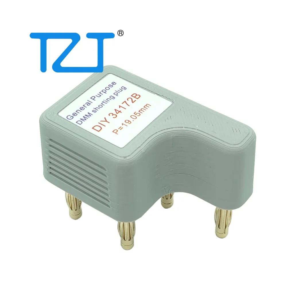 TZT Enchufe de cortocircuito de 4 cables DMM de uso General DIY 34172B con paso de 19,05 mm para multímetros de 61⁄2 dígitos
