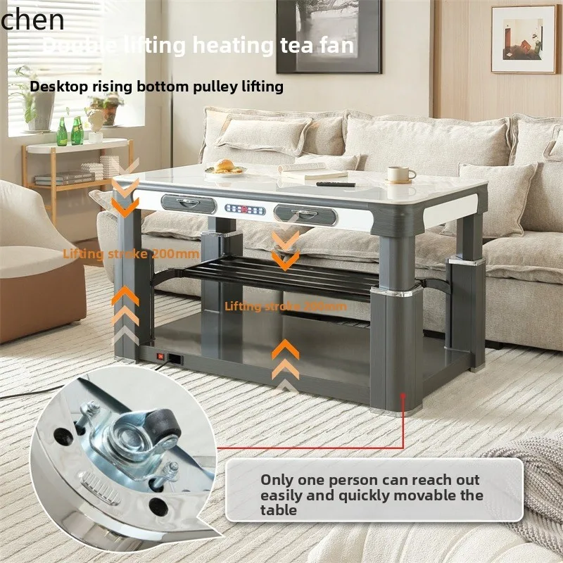 ZML lifting heating table electric heating table integrated rectangular rock slab electric oven fire table household