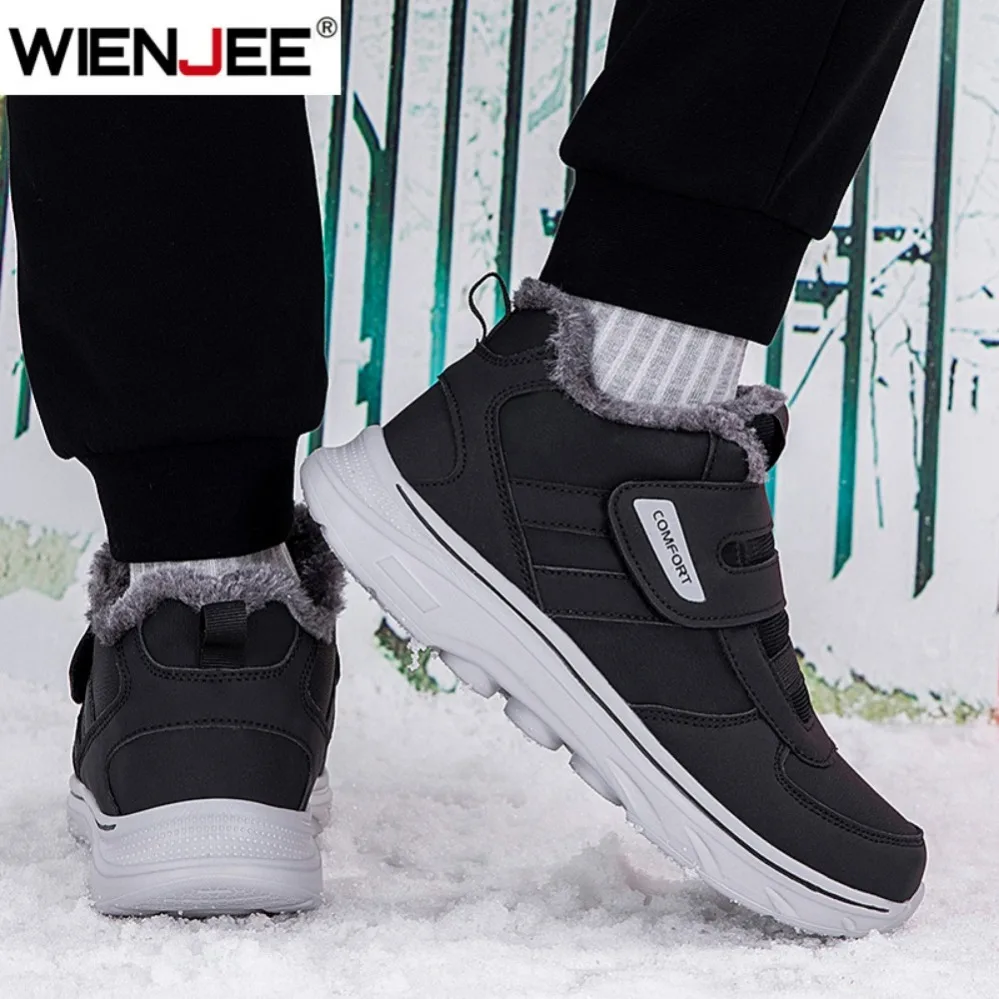 الشتاء جراحة العظام أقدام واسعة تورم المشي أحذية رجالية سميكة أفخم الدافئة الرجال الثلوج الأحذية خفيفة الوزن الكاحل في الهواء الطلق الأحذية القطنية #6