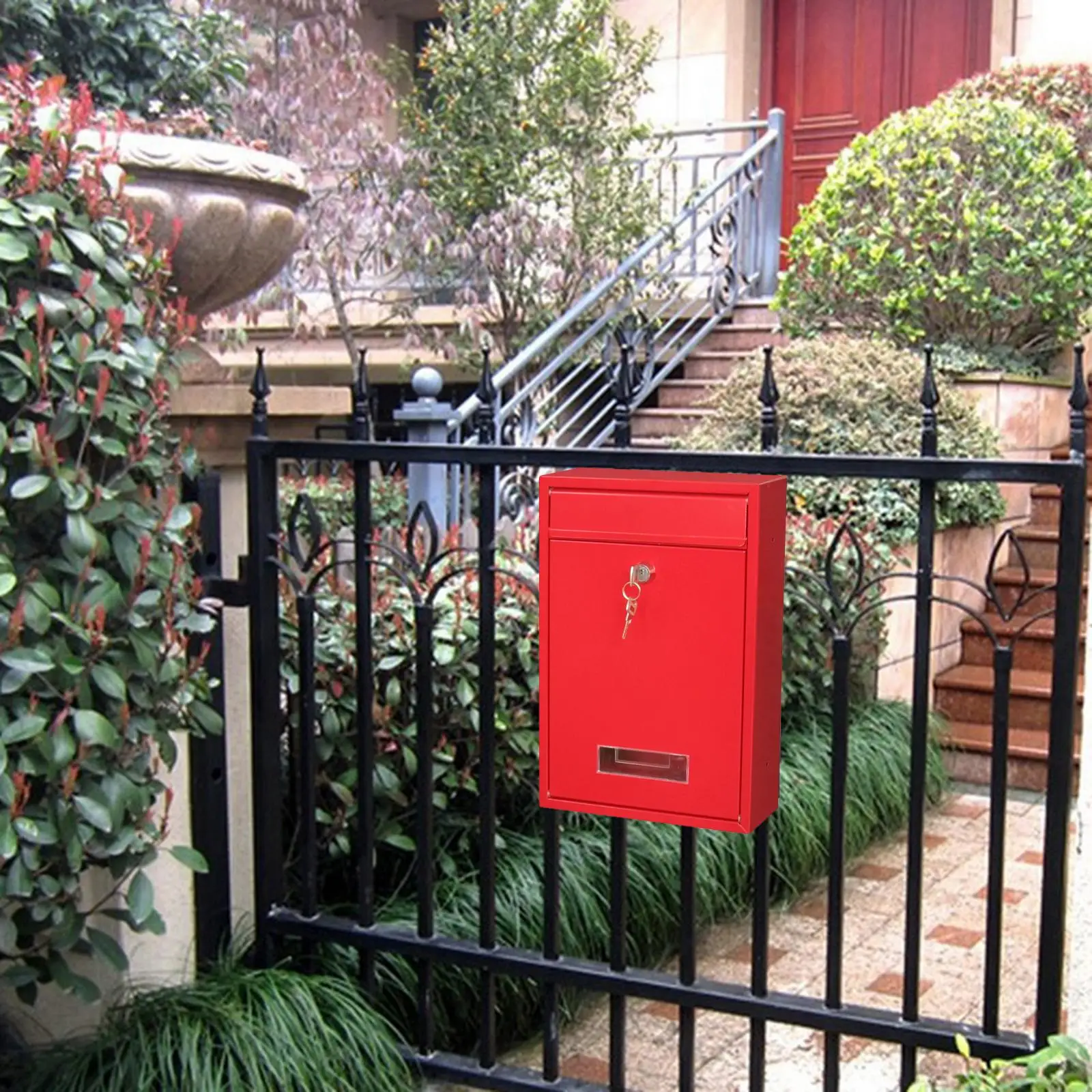 Locking Mailbox Mail Mail Box Metal Home Office Secure Letterbox Drop Box