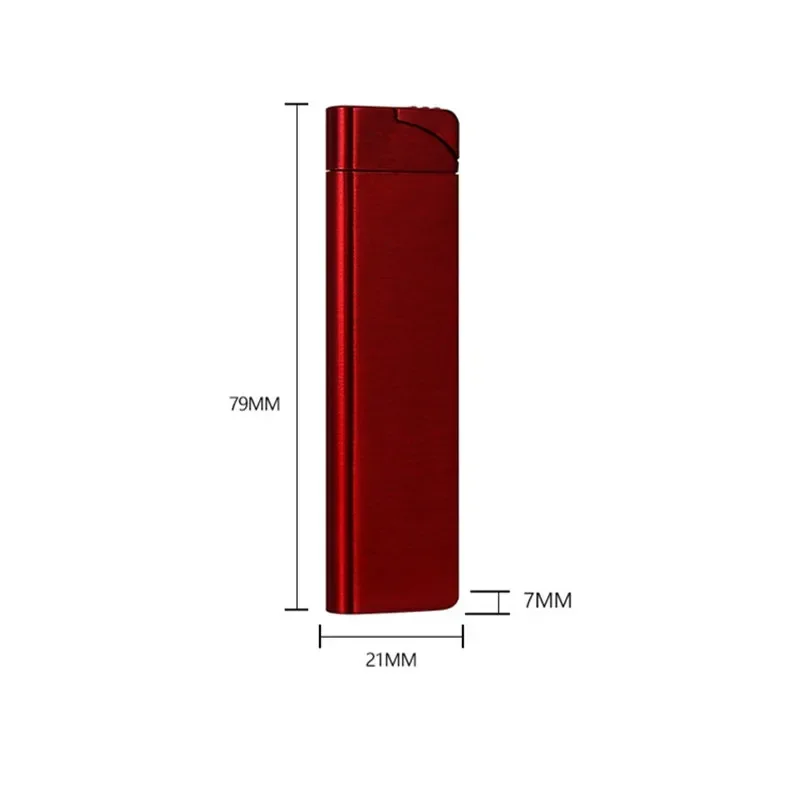 Metal Portable Inflatable Lighter Windproof Direct Spray Green Flame Igniter, Simple And Mini, Can be Placed in a Cigarette Box