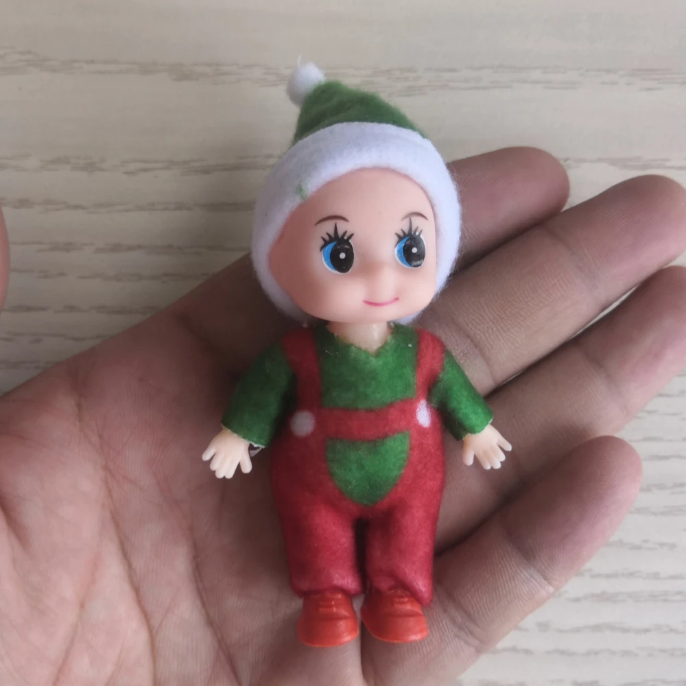 7cm Toddler Baby Elf Dolls Doll House Accessories Christmas Dolls Baby Elves Toy For Kids