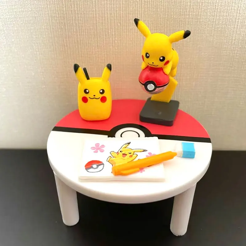 Re-Ment Pokemon  Toys Pikachu Room Miniature Scene Anime Figure Doll Gifts Toys Collect Ornaments Kids Gifts