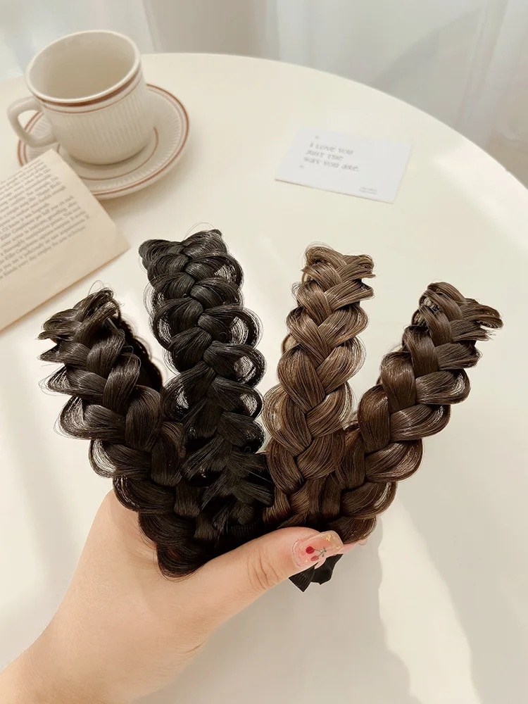 Fashion Korean Braided Hairpiece Hair Band Hairwear for Women Girls 2022 Summer Personality Hair Braid Headband Hair Accessories