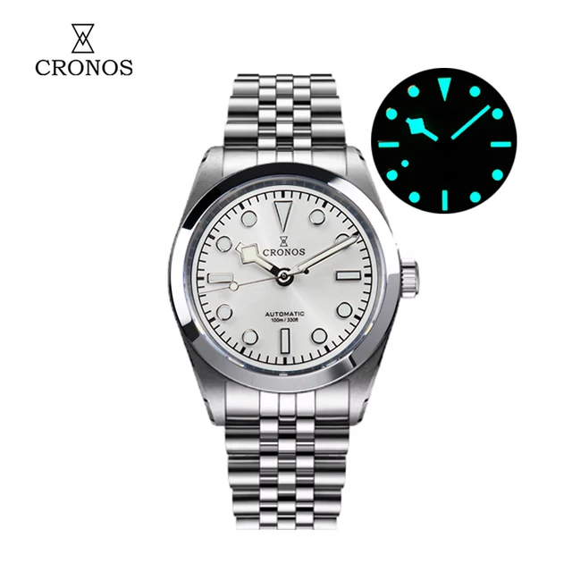 Cronos New Mechanical Men Watches 36mm Automatic PT5000 SW200