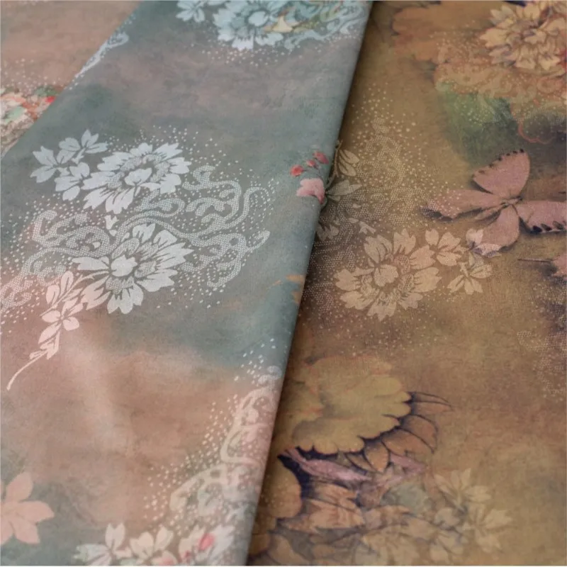 

Xiangyunsha printed fabric handicrafts table cheongsam clothing tie-dyed embroidered