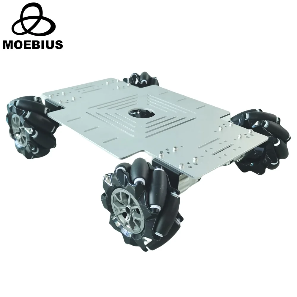 Zestaw robota z napędem 4WD na kółach Mecanum o udźwigu 25 kg, silnik DC 12V z enkoderem, podwozie do ramienia robota Arduino ROS, części do samodzielnego montażu zabawek.