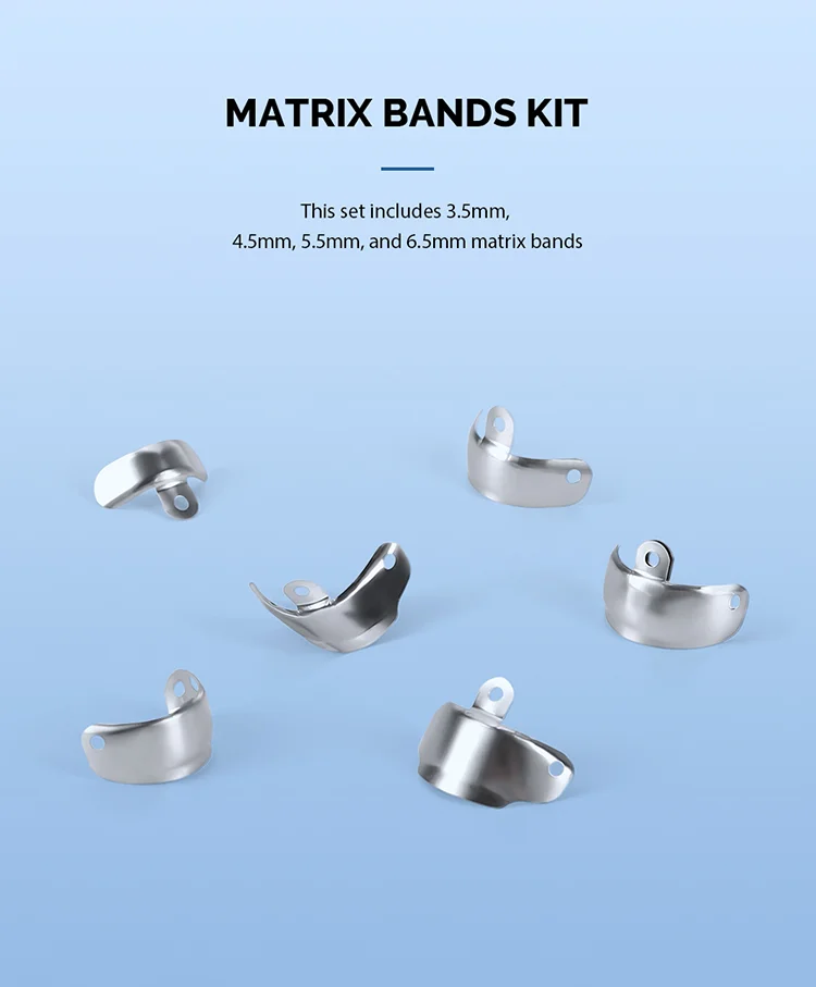 100 Stück AZDENT Dental Matrix Bands Steel Sectional Contoured Metal Matrices Matrix Size # 1/2/3/4 Zahnheilkundewerkzeuge autoklavierbar – Detail 1