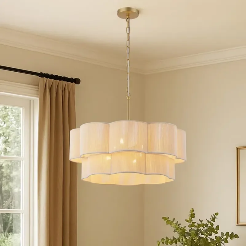 Modern Nordic Hemp Rope Chandelier Industrial Vintage Ceiling Light Fixture for Living Room Bedroom Cafe Restaurant Farmhouse