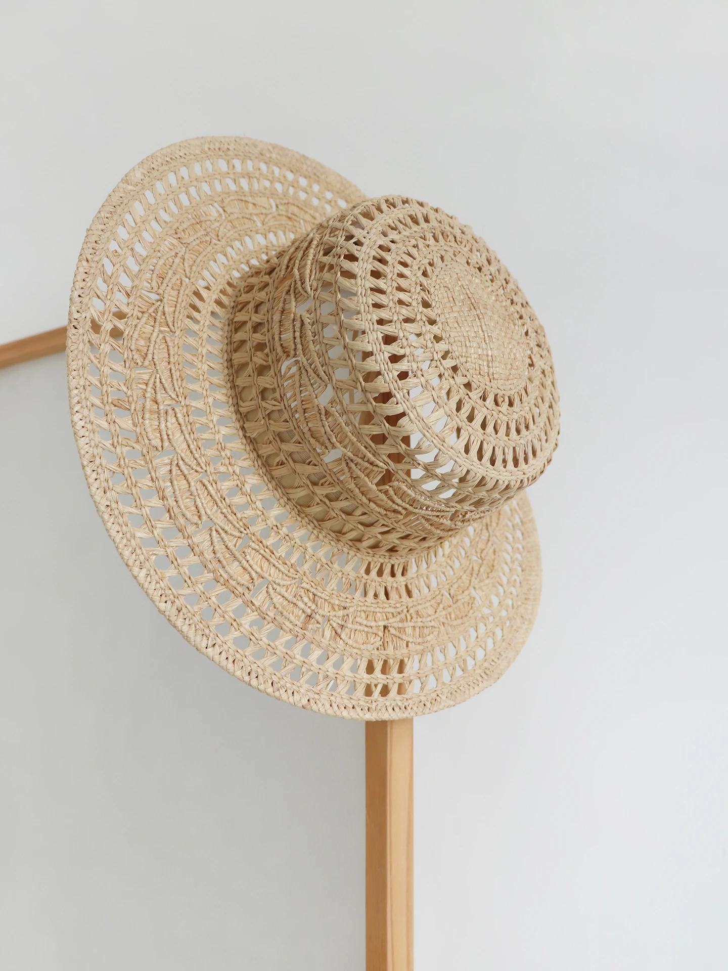 cappello-di-paglia-salmoo-mountain-end-hollow-out-laffey-da-donna-estivo-vintage-a-tesa-piatta-parasole-casual-traspirante-naturale-laffey