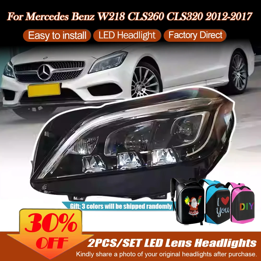 

Car Lights For Benz CLS W218 2012-2017 Headlight Assmebly LED Projetor Head Lamps Daytime Running Lights Automotive Accessories