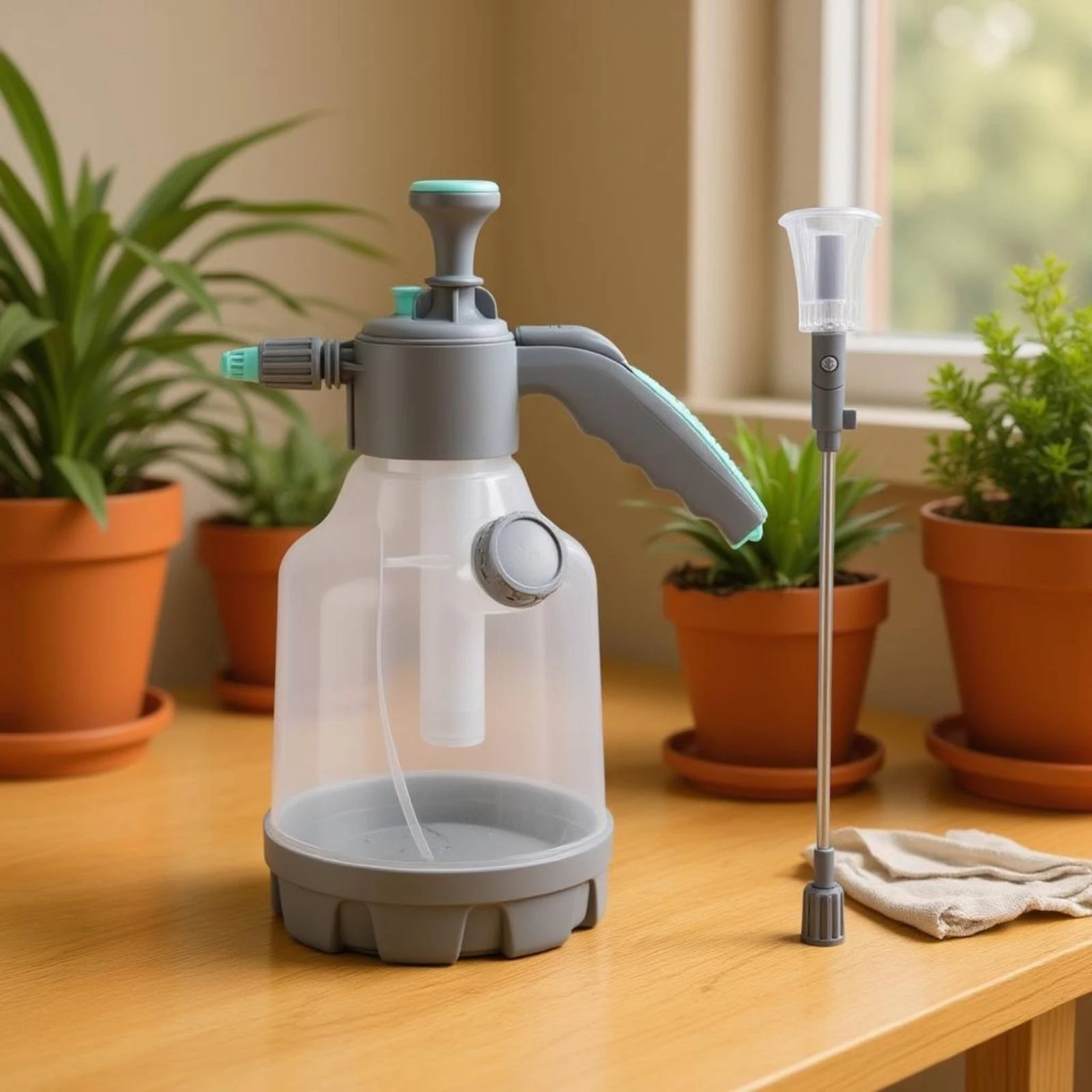 Manual Pump Dispenser Large Capacity Pressure Watering Can Handheld Garden Dispenser Leakproof Design Gardening Equipment